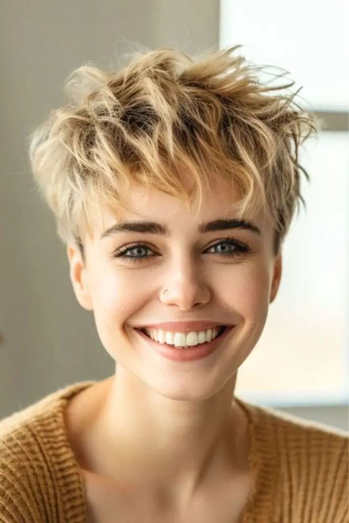 5. Textured Perfection: The Choppy Pixie