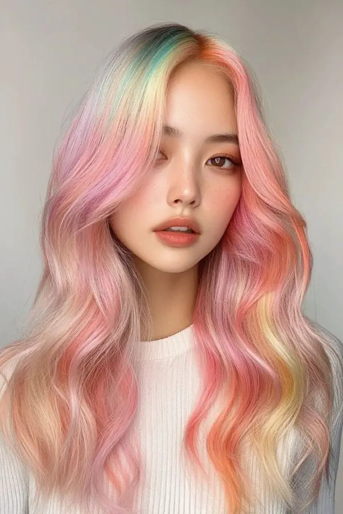 29 Top Spring Hairstyles for 2025 7 5. Vibrant Pastel Highlights