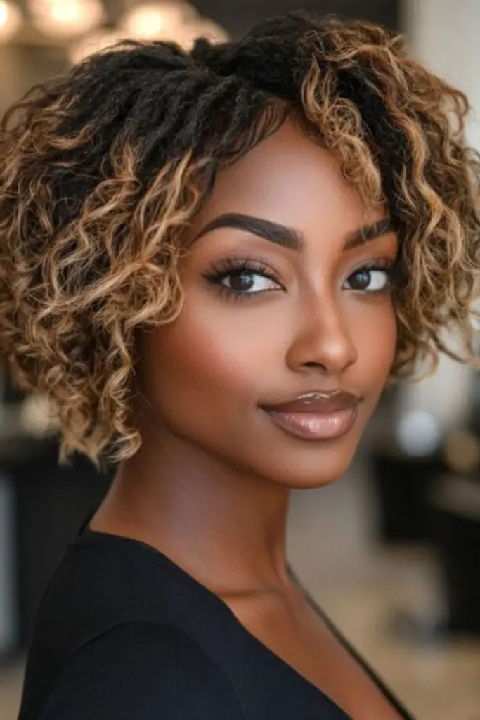 28 Small Dreads Black Women Ideas 8 6. Blonde Streak Temptation