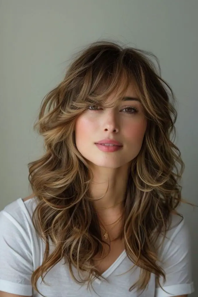 29 Stunning Butterfly Bangs Hairstyles 8 6. Curled Butterfly Bangs: Retro Vibes with a Modern Twist