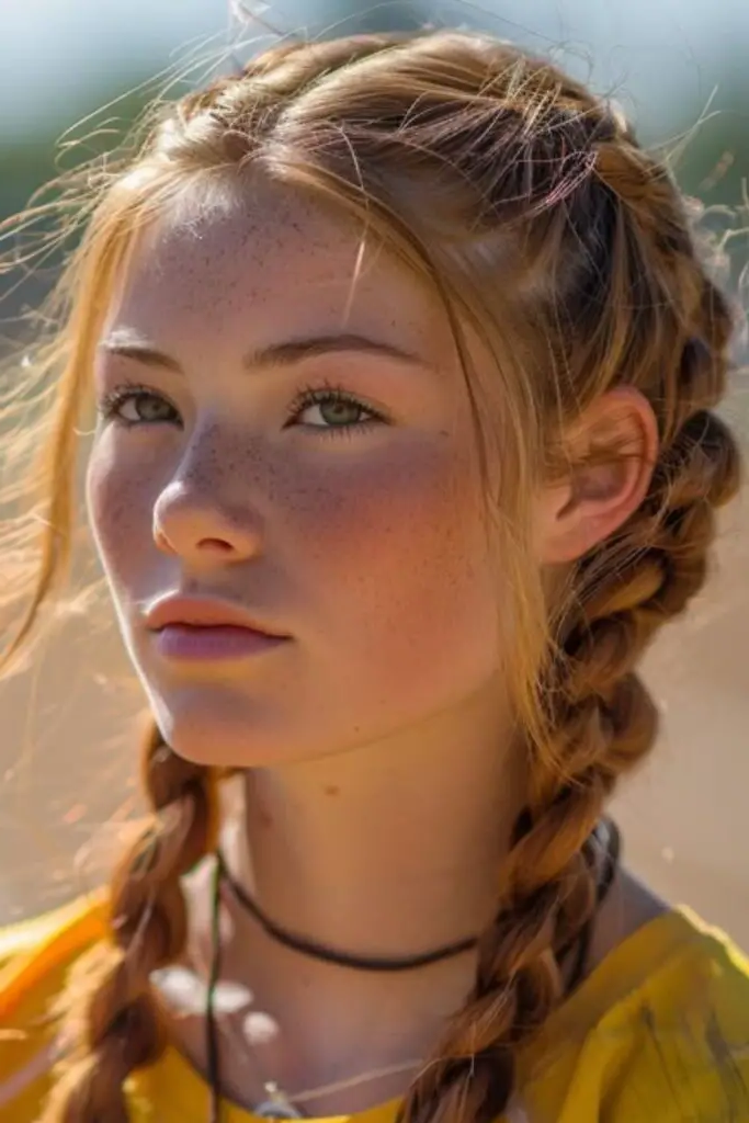 28 Elegant Softball Hairstyles 8 6. Double Dutch Braids with Attitude