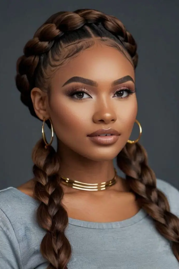 29 New Braided Hairstyles 8 6. Halo of Braids