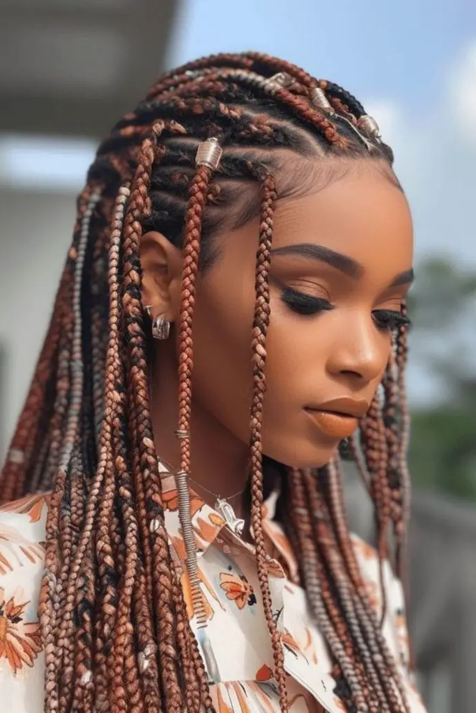 29 Gorgeous Micro Braids Hairstyles 8 6. Micro Braids With Beaded Accents
