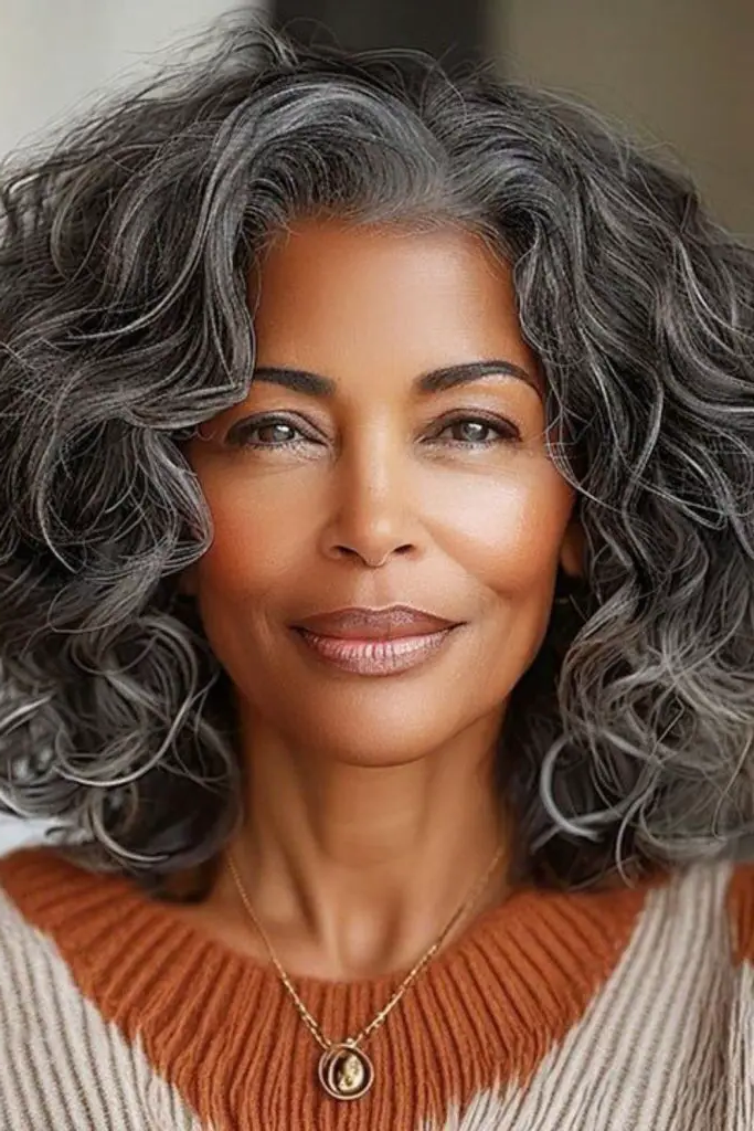 6. Silver Streaked Shaggy Cut: Unpredictably Stylish