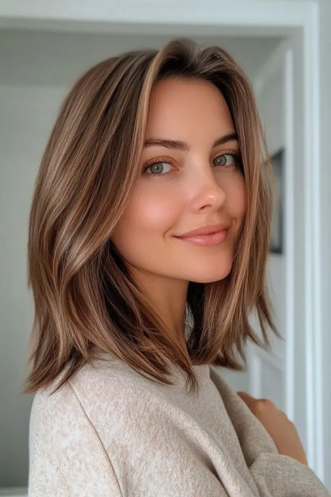 28 Best Haircuts for Thin Fine Hair Long 8 6. Straight Lob with Soft Layers