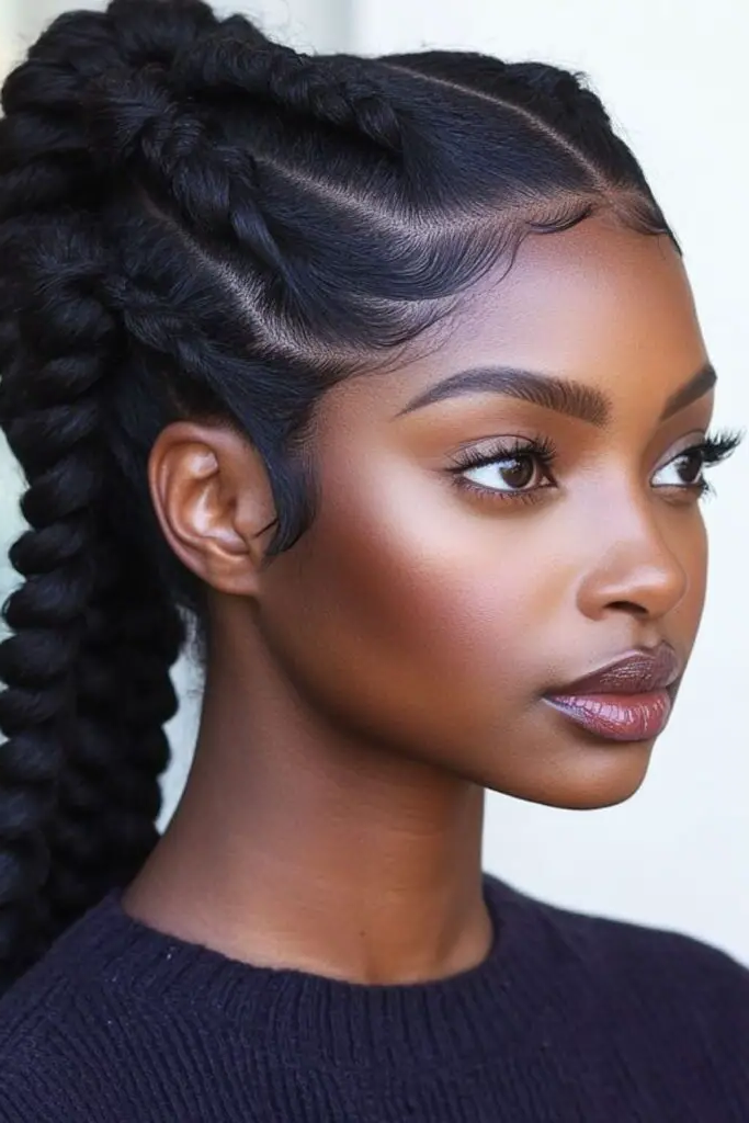 29 Brilliant Brazilian Wool Hairstyles 8 6. Wooly Ponytail Perfection