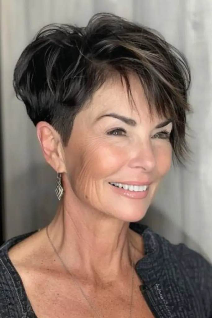 29 Best Sassy Hair Older Women Hairstyles 9 7. Asymmetrical Edge Drama