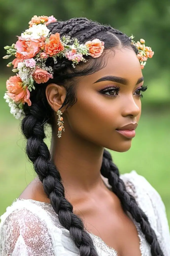 28 Stunning Bridal Locs Hairstyles 9 7. Bohemian Loc Waterfall