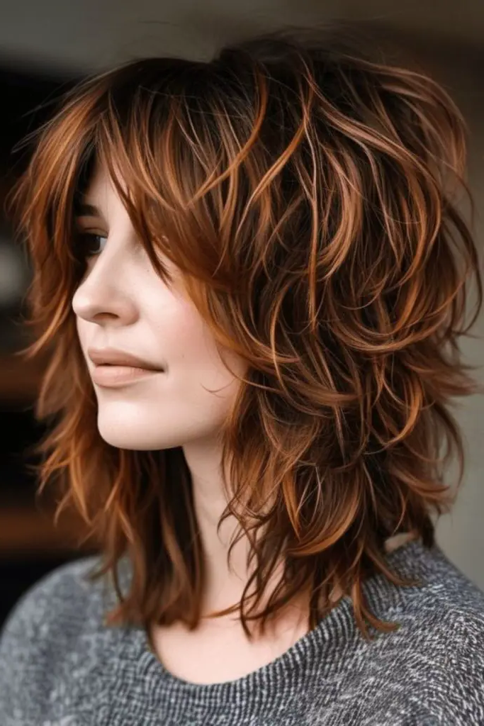 27 Shag Cut Straight Hair Ideas 9 7. Ghost-Lit Tresses