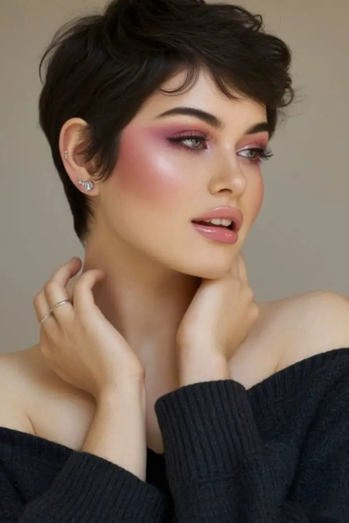 28 Super Short Pixie Cuts Inspirations 9 7. Jet Black Precision Cut