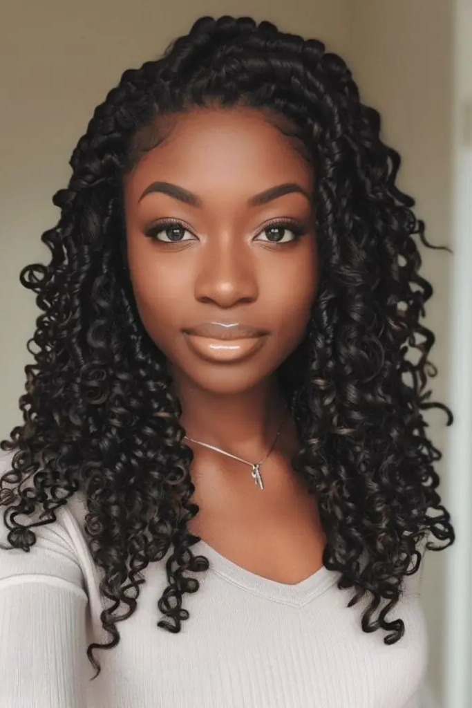 29 Brilliant Brazilian Wool Hairstyles 9 7. Kinky Curly Cascade