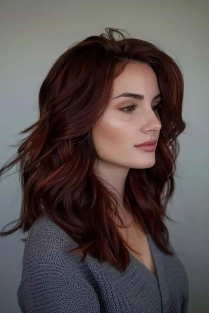 27 Brunette Hair Color Ideas for Summer 9 7. Mahogany Sunburst