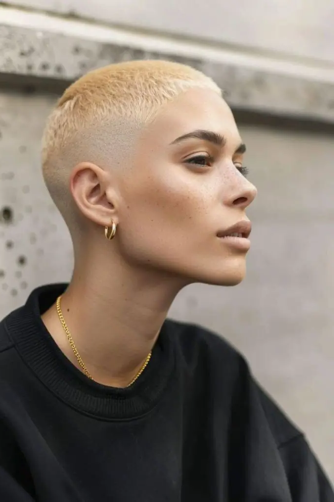 27 Trendy low cut hairstyles 9 7. Shaved Buzz Boldness