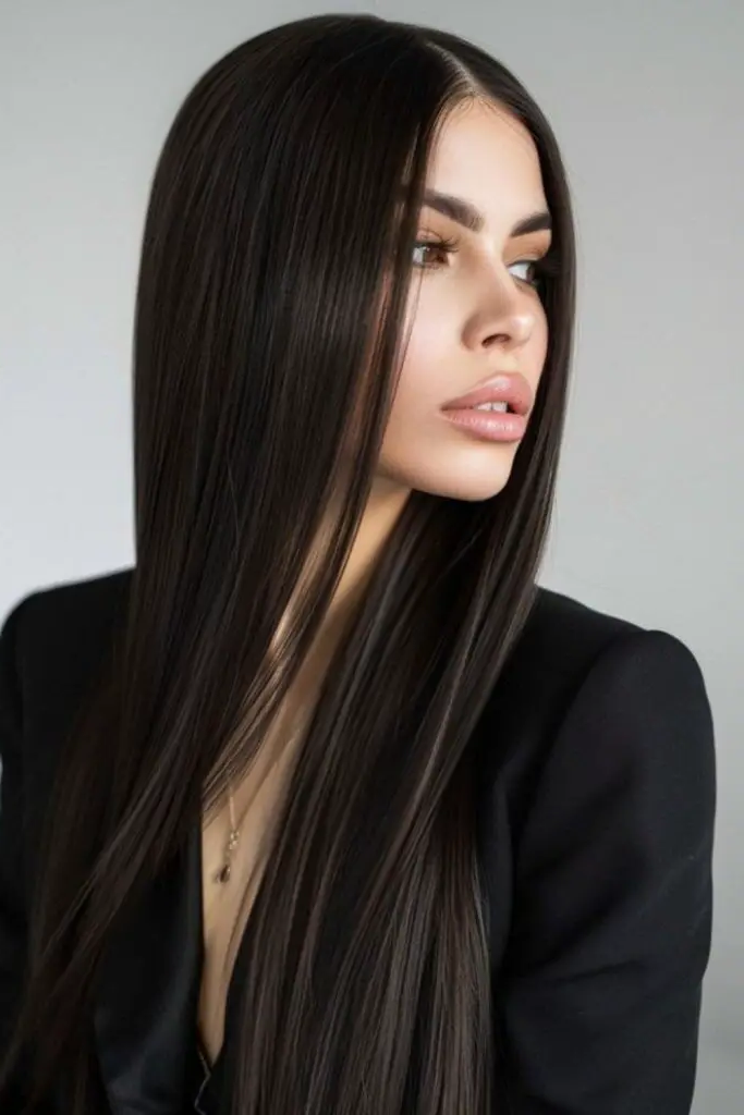29 Cute Latina Hairstyles Long 9 7. Sleek Straightened Hair