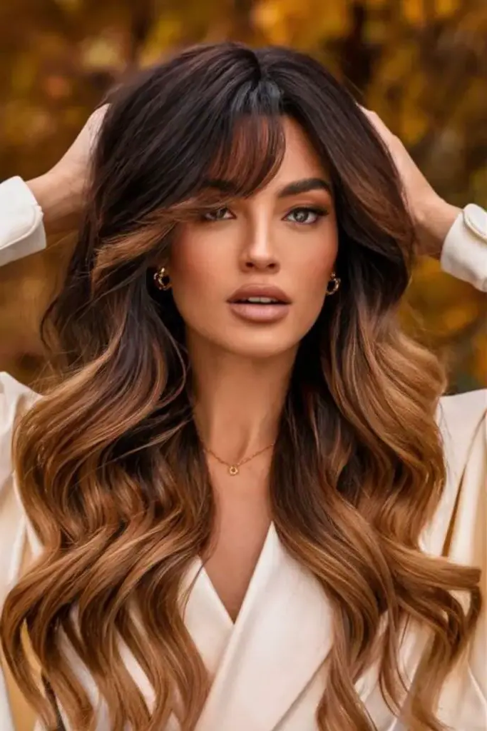 29 Stunning Summer Hair Color for Brunettes 9 7. Spiced Maple Cascade