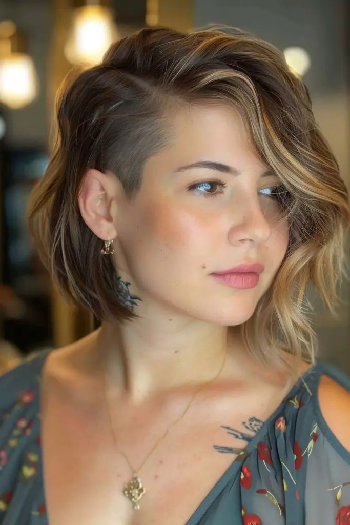28 Best Short Asymmetrical Hairstyles 9 7. Wavy Asymmetrical Shag