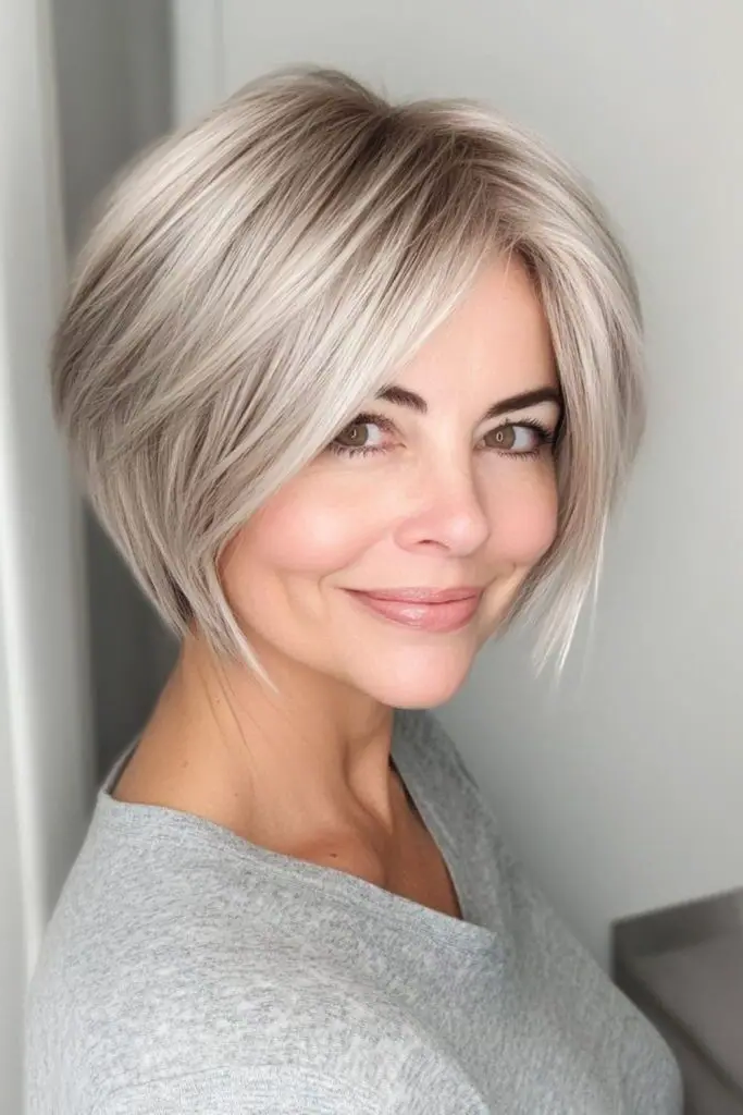 29 Best Bobs for Thin Hair Older Women Ideas 10 8. Angular Bob