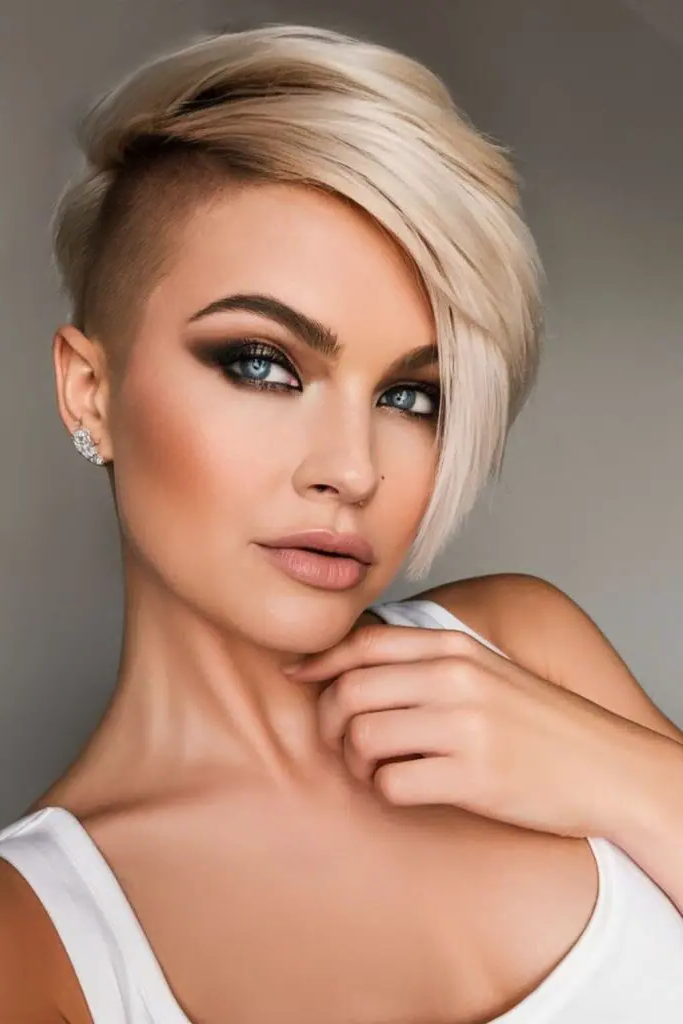 28 Best Short Asymmetrical Hairstyles 10 8. Asymmetrical Undercut with Volume