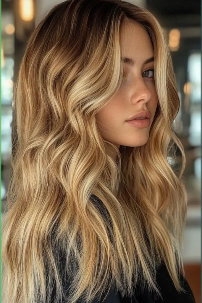 27 Super-Cute Blonde Medium Length Hair Ideas 10 8. Beachy Honey Glow