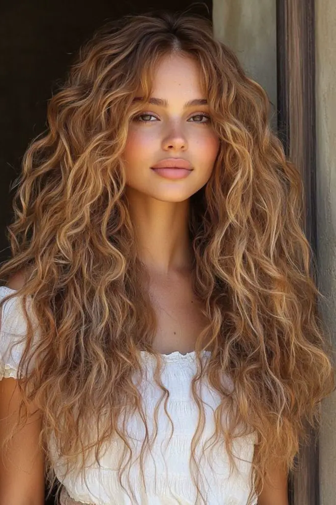 28 Beautiful Deep Wave Hairstyles 10 8. Bohemian Dream Strands