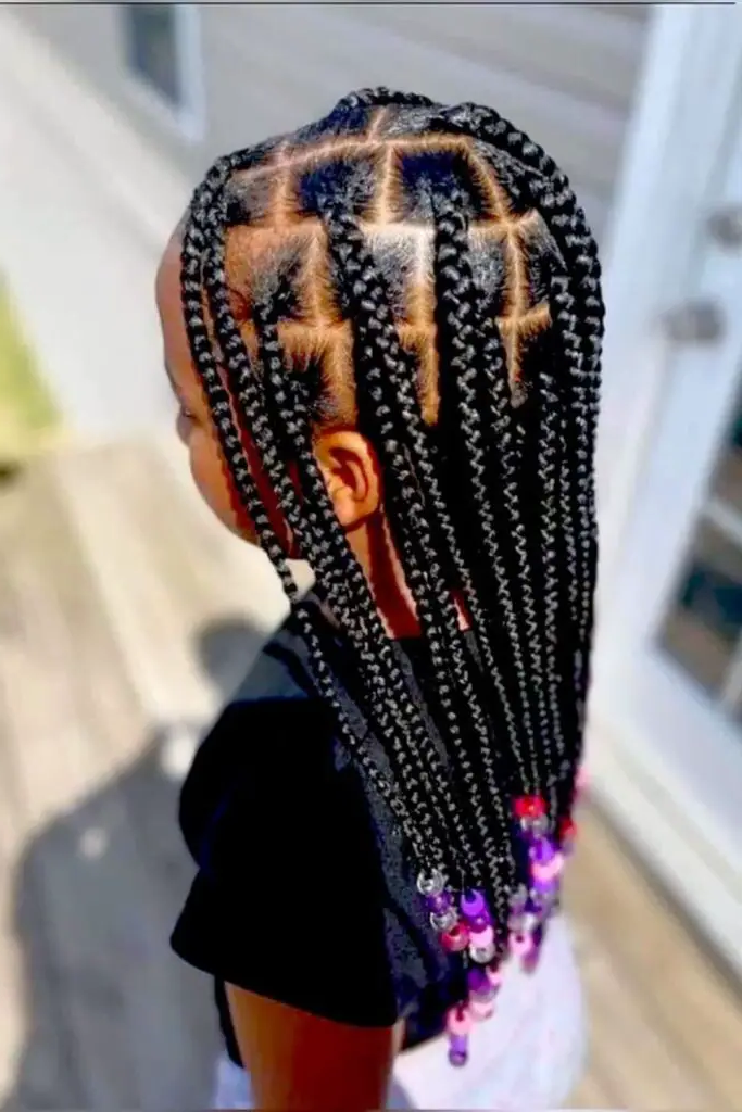 28 Trendy Kids Cornrow Hairstyles 10 8. Box Braids and Cornrows Combo: Versatile & Stunning
