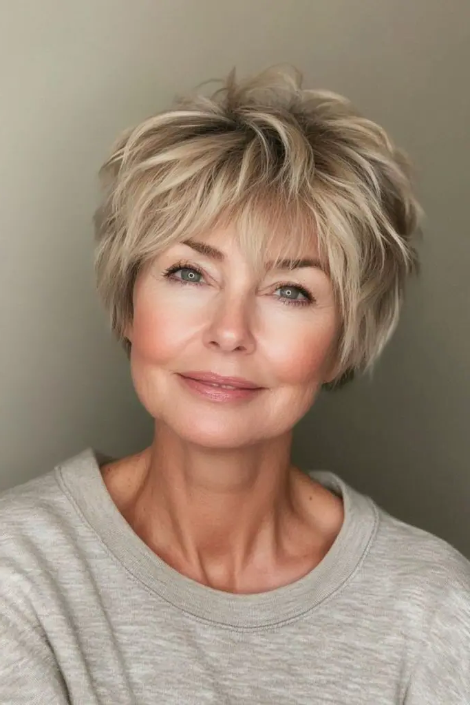 29 Best Sassy Hair Older Women Hairstyles 10 8. Frosted Fringe Delight