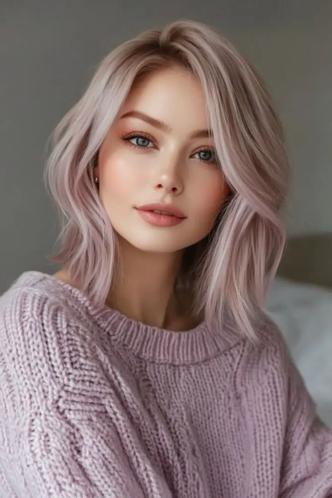 28 Best Spring Hair Color Trends 2025 10 8. Lilac Ash Veil