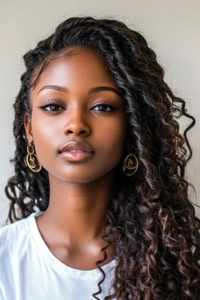 28 Great Female Loc Styles 10 8. Loose, Flowing Locs
