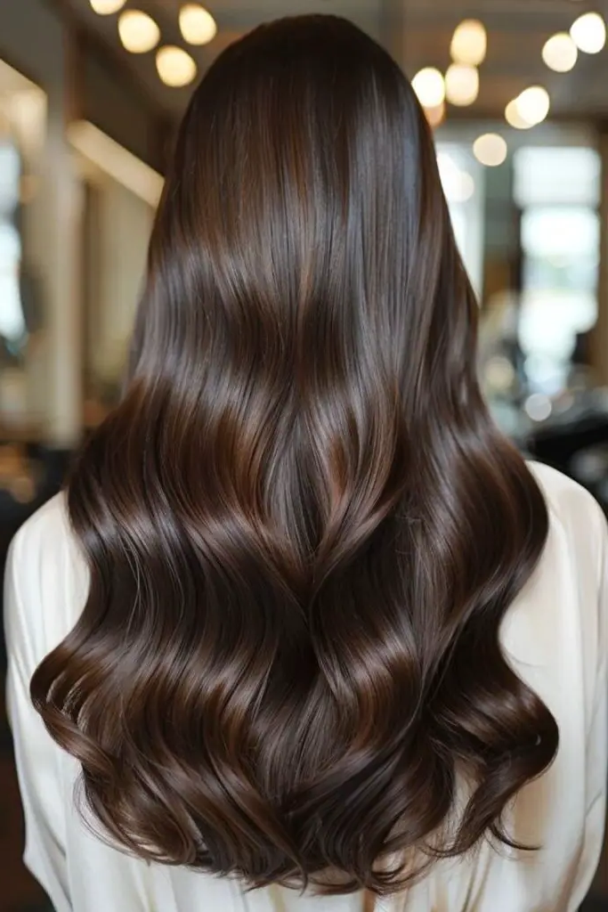 29 Best Rich Dark Chocolate Brown Hair Ideas 10 8. Midnight Mocha Gloss