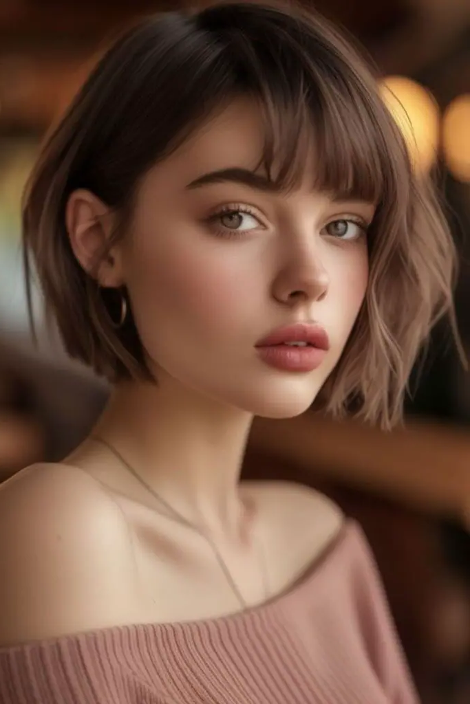 8. Rosewood Tousled Bob