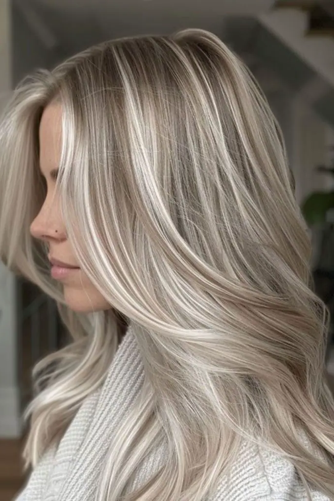 29 Grey Blonde Hair Ashy Highlights 10 8. Smoked Pearl Swirl