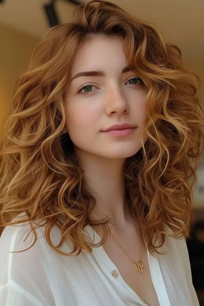 28 Stunning Medium Curly Haircuts 10 8. Untamed Whispered Waves