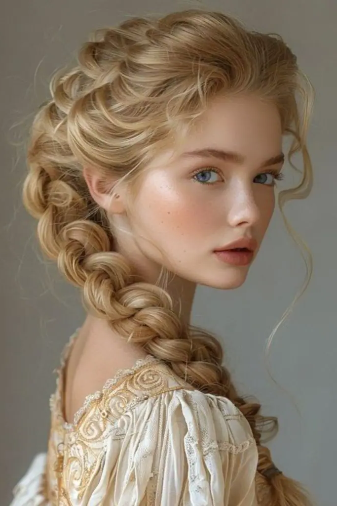 29 New Braided Hairstyles 10 8. Vintage Side Sweep