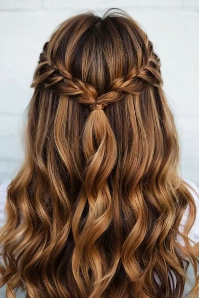 28 Elegant Softball Hairstyles 10 8. Waterfall Braid Wonder
