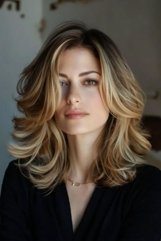 28 Best Feathered Layered Hairstyles 11 9. Boho Feathered Layers: Free-Spirited Glam