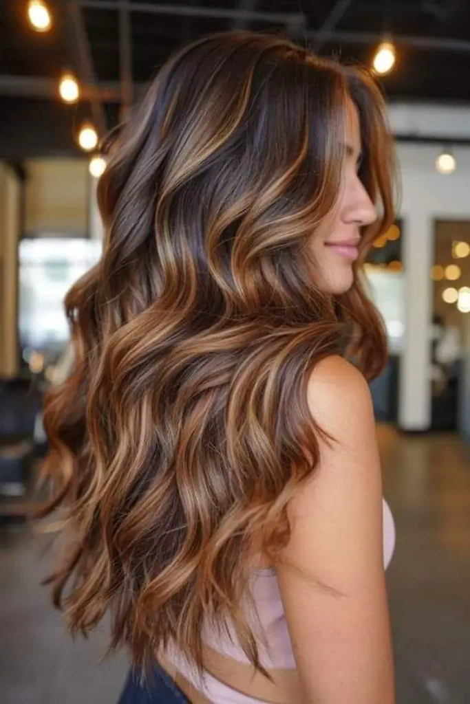 27 Brunette Hair Color Ideas for Summer 11 9. Espresso with Hazelnut Swirl