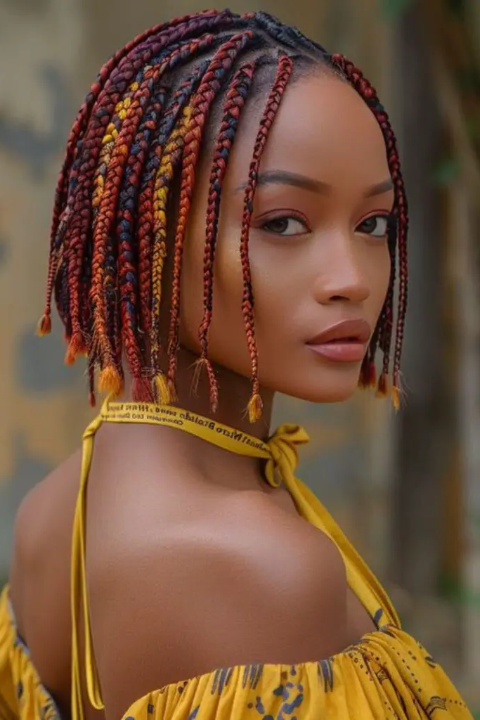 28 Small Dreads Black Women Ideas 11 9. Fiery Red Power