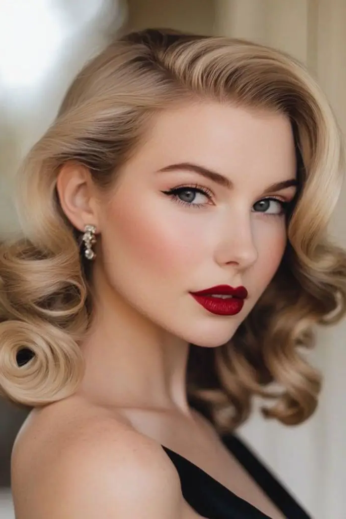 29 Top Spring Hairstyles for 2025 11 9. Glamorous Retro Roll
