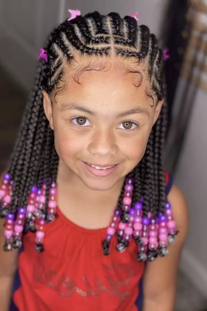 28 Trendy Kids Cornrow Hairstyles 11 9. Infinity Cornrows: Endless Beauty