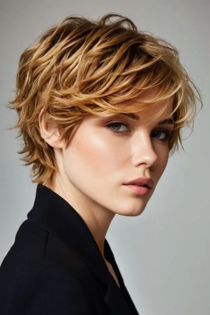 9. Sky-Kissed Shag Pixie