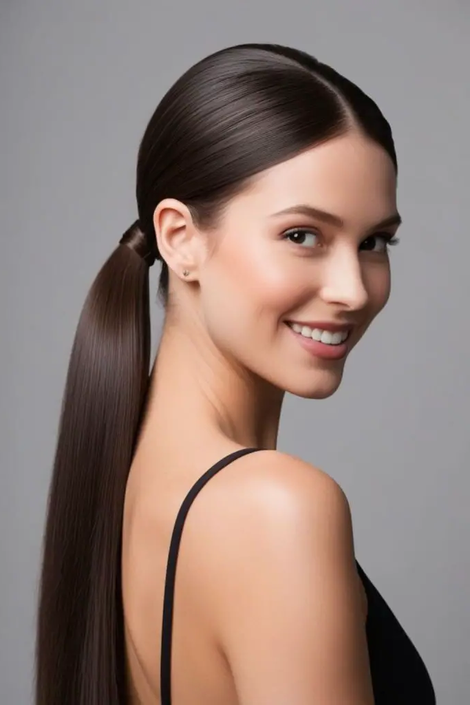 29 Cute Slick Hairstyles 11 9. Snatched Low Pony with Wrap