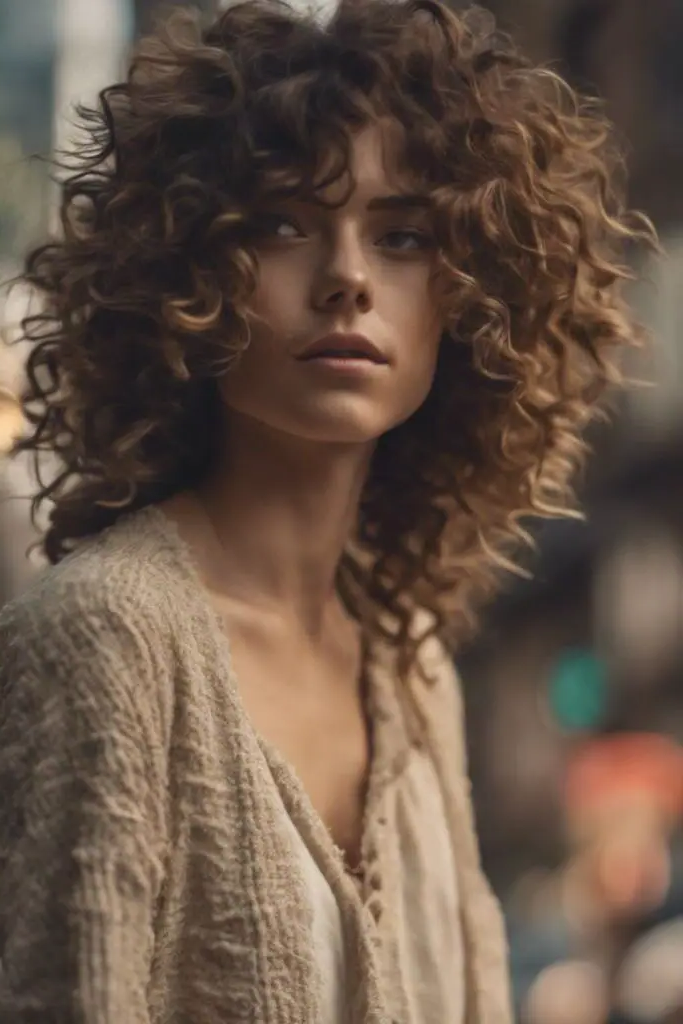 30 Stunning Medium Shag Hairstyles 11 9. Spirited Curl Burst