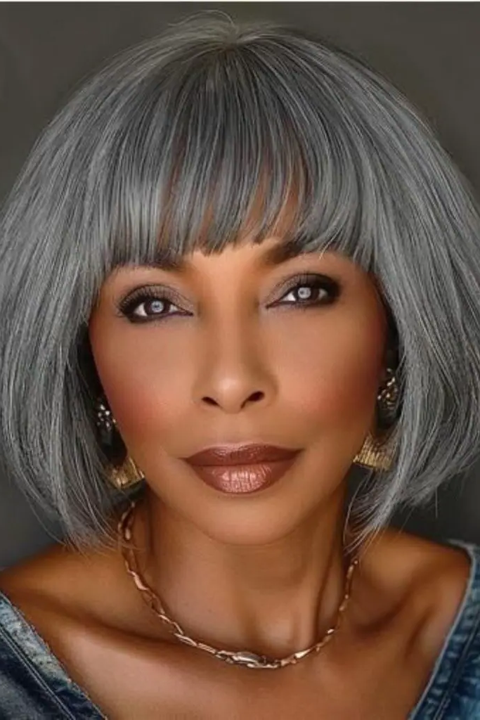 9. Textured Gray Fringe: Fun and Flirty