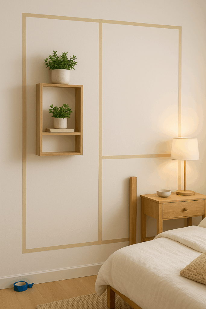 Renter-Friendly Wall Panelling with Tape