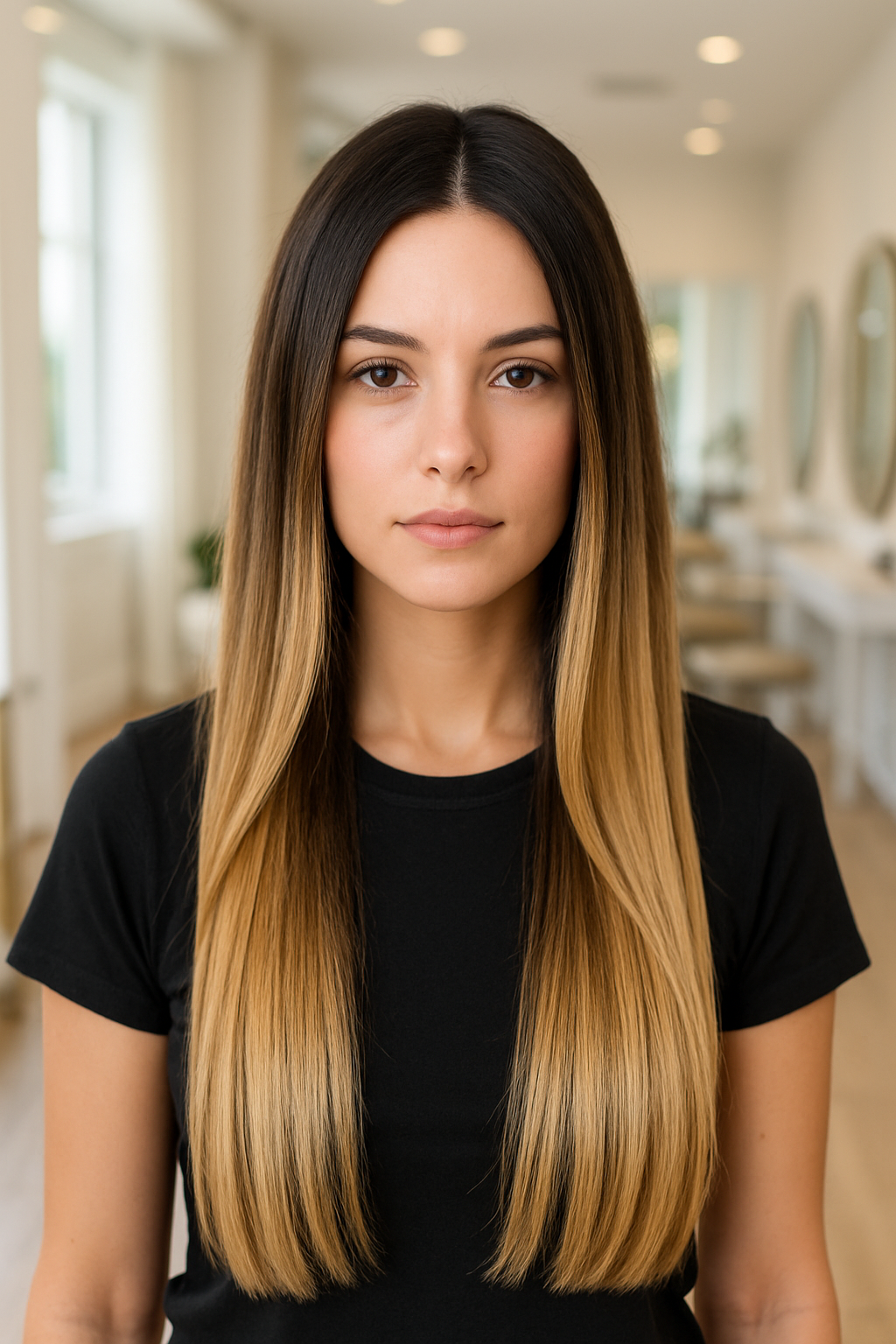 8 Stunning Balayage Hair Ideas for Brunettes in 2026 6 Professional portrait photography of a woman with dark brunette hair featuring subtle copper and auburn balayage highlights through the ends and face-framing sections, soft wavy texture, shot in warm indoor lighting. Natural lighting, magazine quality, no text, no watermarks. Portrait orientation.