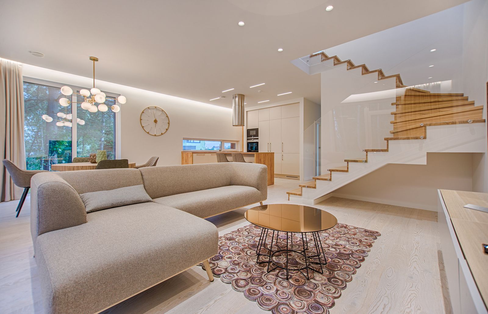 Minimalist living room with neutral colors