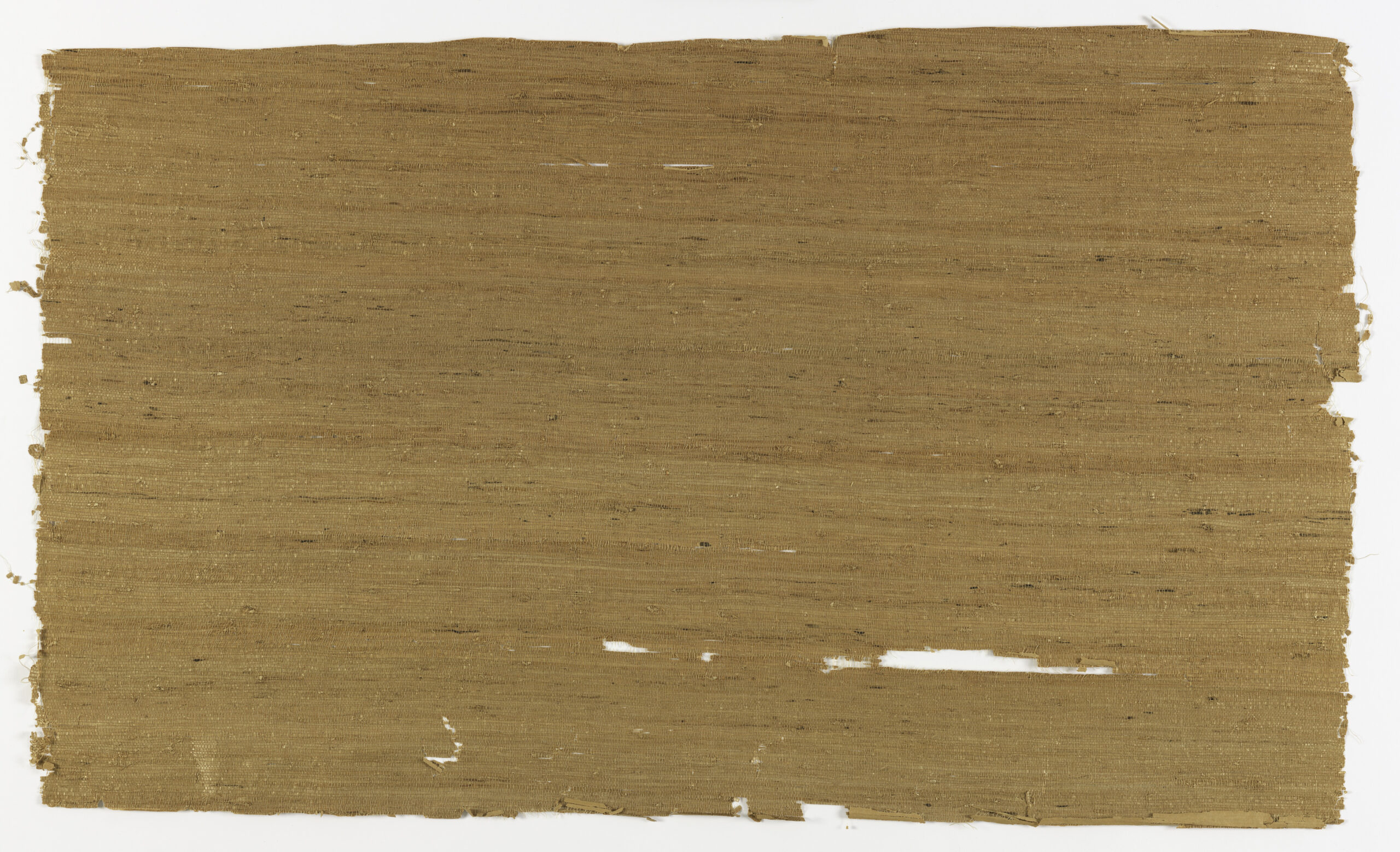 Natural grasscloth wallpaper texture sample in warm tones